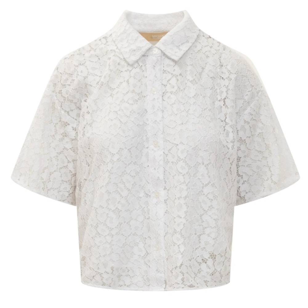 Michael Kors Lace Cropped Shirt